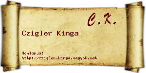 Czigler Kinga névjegykártya